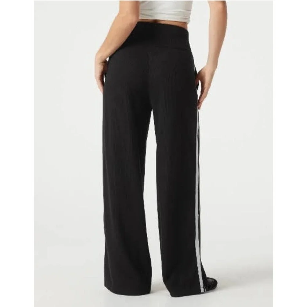 Halara Womens XL Ribbed High Waist Tummy Control Side Stripe Pants NWT Casual - Picture 4 of 8